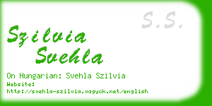 szilvia svehla business card